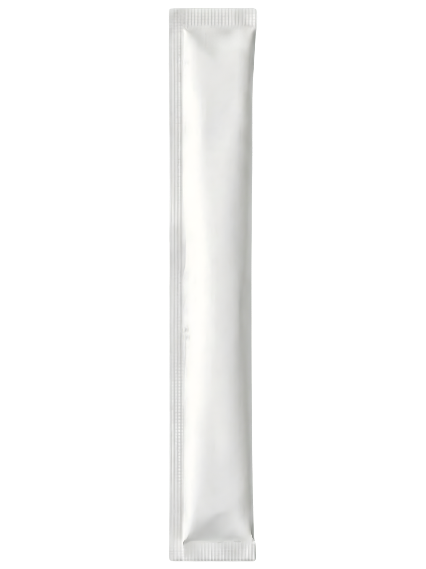 Hashi comum embalado em plástico branco, sem marca